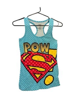 DC Comics Supergirl Pow S Symbol Logo Juniors Tank Top XS